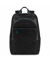 Small size, computer backpack with iPad® Blue Square - Black