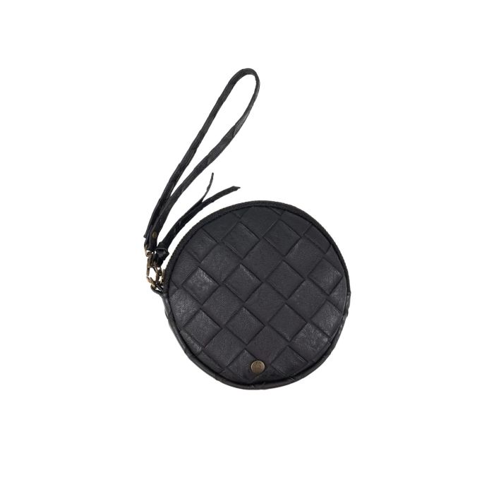 Tasplus Zusss Kekke ronde clutch gevlochten zwart online kopen Tas Plus Tassenwinkel Hoorn